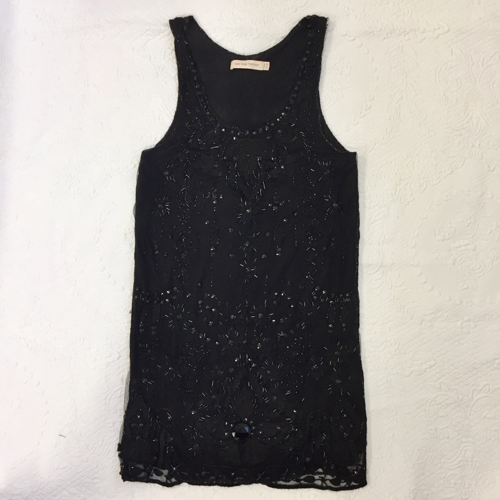 Kate Moss for Topshop Beaded Mesh Dress